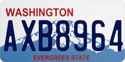 WA license plate AXB8964
