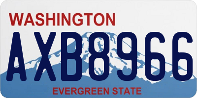 WA license plate AXB8966