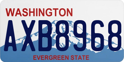WA license plate AXB8968