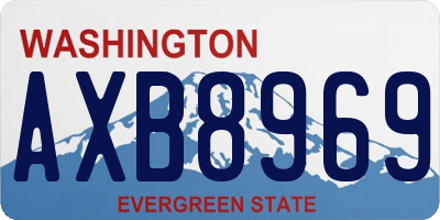 WA license plate AXB8969