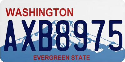 WA license plate AXB8975