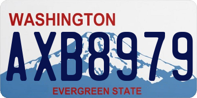 WA license plate AXB8979