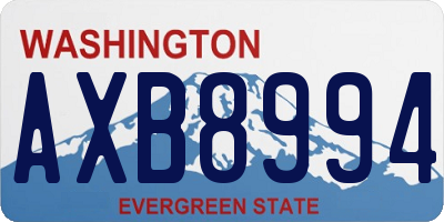 WA license plate AXB8994