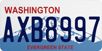 WA license plate AXB8997