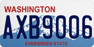 WA license plate AXB9006