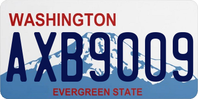 WA license plate AXB9009
