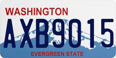 WA license plate AXB9015