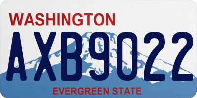 WA license plate AXB9022