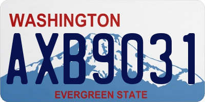 WA license plate AXB9031