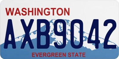 WA license plate AXB9042