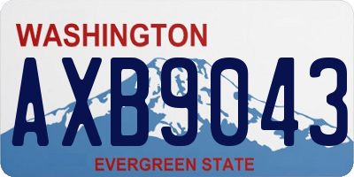WA license plate AXB9043