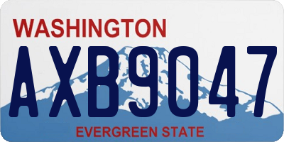 WA license plate AXB9047