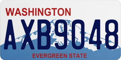 WA license plate AXB9048