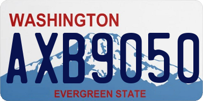 WA license plate AXB9050