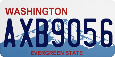 WA license plate AXB9056