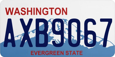 WA license plate AXB9067