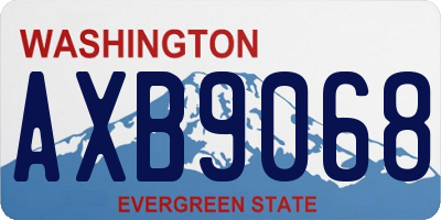WA license plate AXB9068