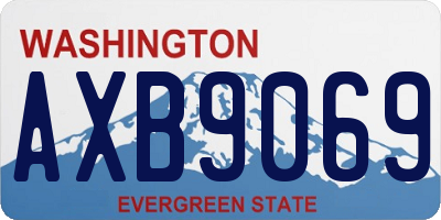 WA license plate AXB9069