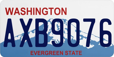 WA license plate AXB9076