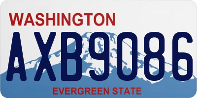 WA license plate AXB9086