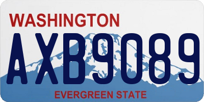 WA license plate AXB9089