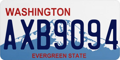 WA license plate AXB9094