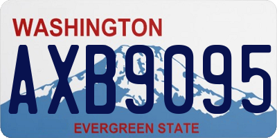 WA license plate AXB9095