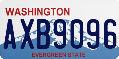 WA license plate AXB9096