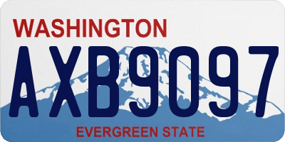 WA license plate AXB9097