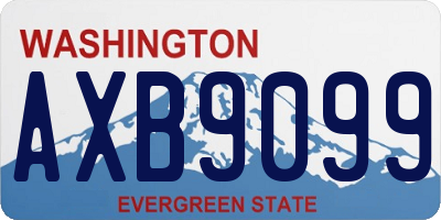 WA license plate AXB9099