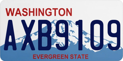 WA license plate AXB9109