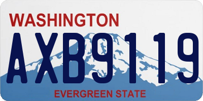 WA license plate AXB9119