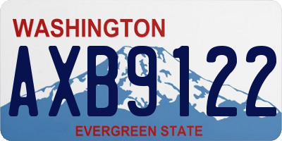 WA license plate AXB9122