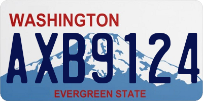 WA license plate AXB9124
