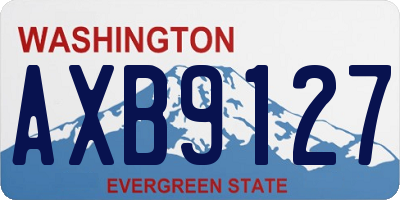 WA license plate AXB9127