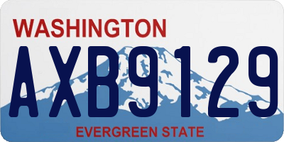 WA license plate AXB9129