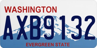 WA license plate AXB9132