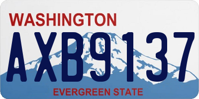 WA license plate AXB9137