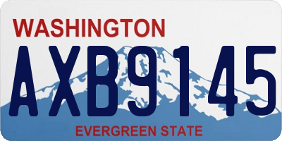 WA license plate AXB9145