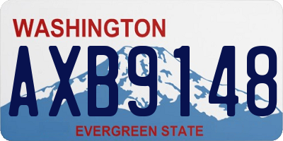 WA license plate AXB9148