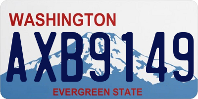 WA license plate AXB9149