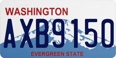 WA license plate AXB9150