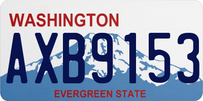 WA license plate AXB9153