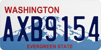 WA license plate AXB9154