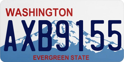 WA license plate AXB9155