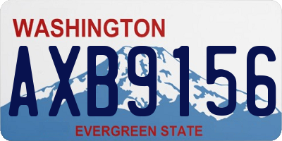 WA license plate AXB9156