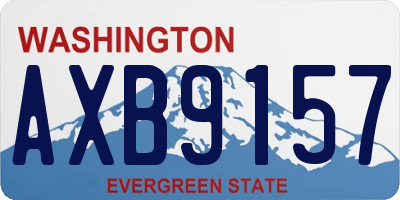 WA license plate AXB9157
