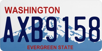 WA license plate AXB9158