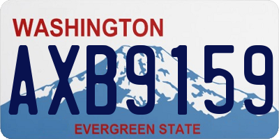 WA license plate AXB9159