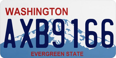 WA license plate AXB9166